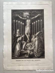 Arte: GRABADO. IMAGEN DEL SSMO. CRISTO DEL SALVADOR. MIGUEL POU, LO DIBUJO; TEODORO BLASCO SOLER, GRABO.
